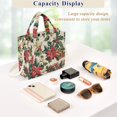 thumbnail image 5 of FORMRS Womens Corduroy Tote Bag Crossbody Shoulder Handbag with Pocket, Red Christmas Poinsettia, 5 of 7