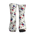 thumbnail image 2 of Men's South Korean Flag Novelty Athletic Socks Women's Digital Printing Funky Patterned Crew Socks, 2 of 7