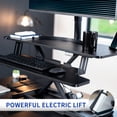 thumbnail image 4 of VIVO Black Electric 36" Standing Desk Monitor Riser, Dual Arm Sit Stand Tabletop, 4 of 8