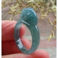 thumbnail image 3 of Certified Icy Green Pale Lavender Burma  Natural A JADE Jadeite Dragon Pi Xiu RING USA. 8 RING 649561 TN, 3 of 9