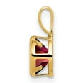 thumbnail image 2 of 14k Yellow Gold Garnet Pendant Necklace for Women, Round Bezel-Set January Birthstone, Deep Red Gemstone Jewelry for Everyday or Special Occasion Wear, 2 of 6