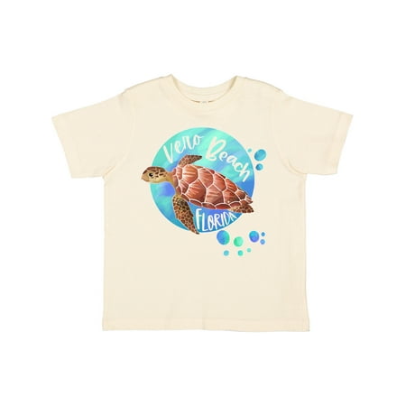 

Inktastic Vero Beach Florida Swimming Sea Turtle with Bubbles Boys or Girls Toddler T-Shirt