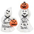 thumbnail image 2 of Northlight Ghosts with Jack-O-Lanterns "Happy Halloween" and "Trick or Treat" Figurines - 7.75" -, 2 of 9