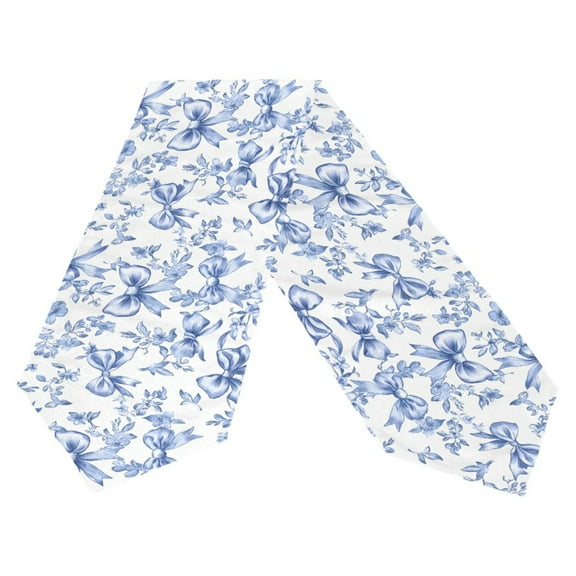 Ryvnso Vintage Bows Blue Table Runner Tablecloth Home Decoration 13 x 70 inches