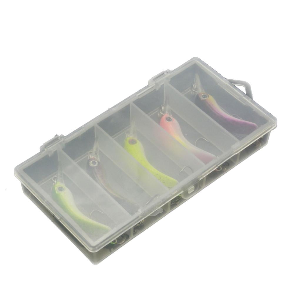 Lerpwige 5pack Colorful Small Curved Fishing Lures Swim Hard Lures Baits for Enhances Bites Rates In Various Waters