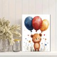 thumbnail image 2 of Qisvanset 12x16 Inch Framed Canvas Wall Art Hot Air Balloon Cute Animal Kids Birthday Nursery Wall Art Print, 2 of 8