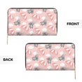 thumbnail image 3 of Leather Thin Slim Wallets for Women Men - Pink Parachute Gray Koala Clutch Card Wallet for Women Men with Zipper, 3 of 7