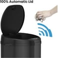 thumbnail image 3 of Steel Garbage Bin, 8 Gallon Touchless Sensor Trash Can with AbsorbX Odor Filter System, Black, 3 of 5