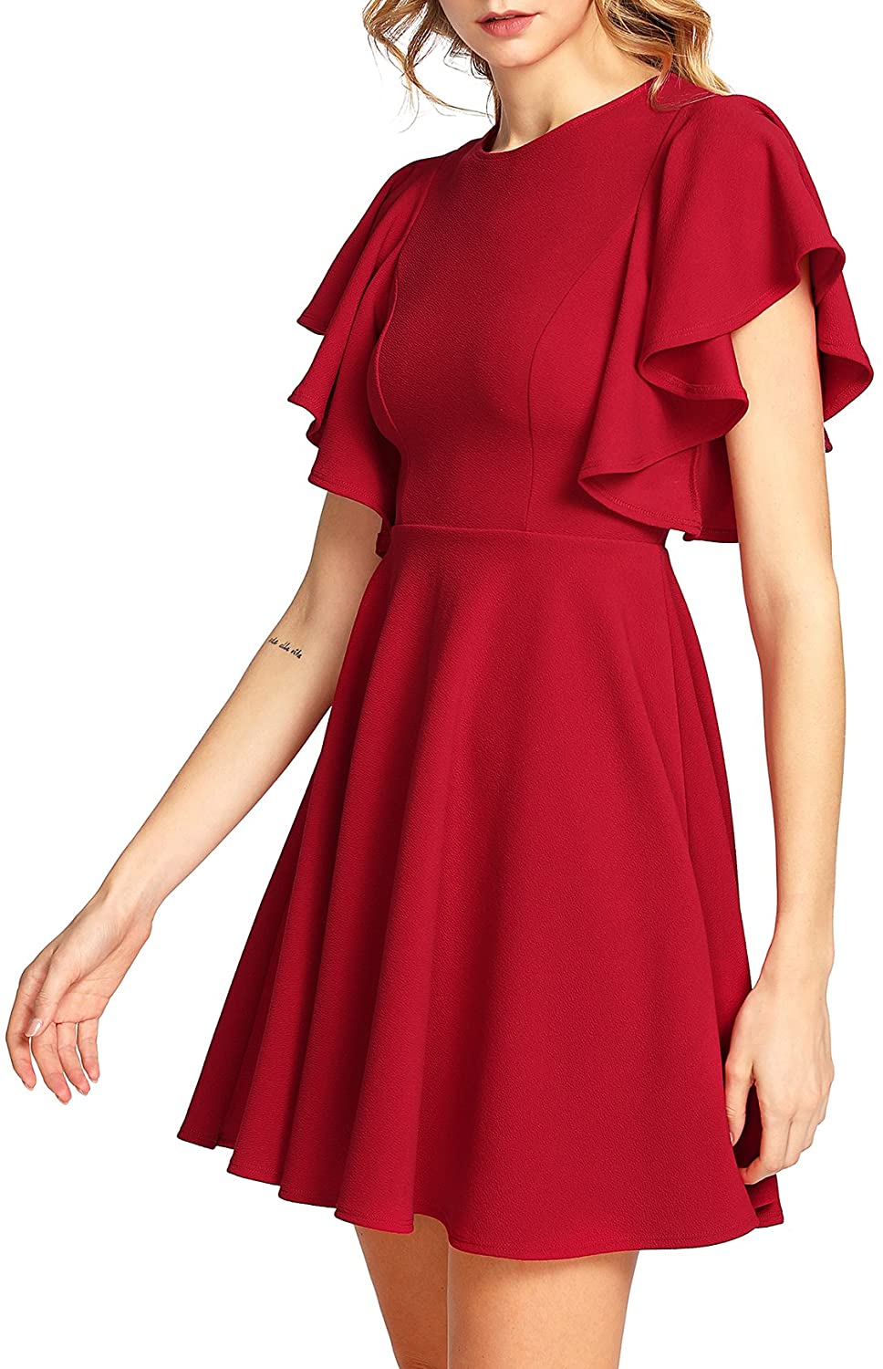 Haute Edition Women S Flared Skater Cocktail Party Dress Walmart Com