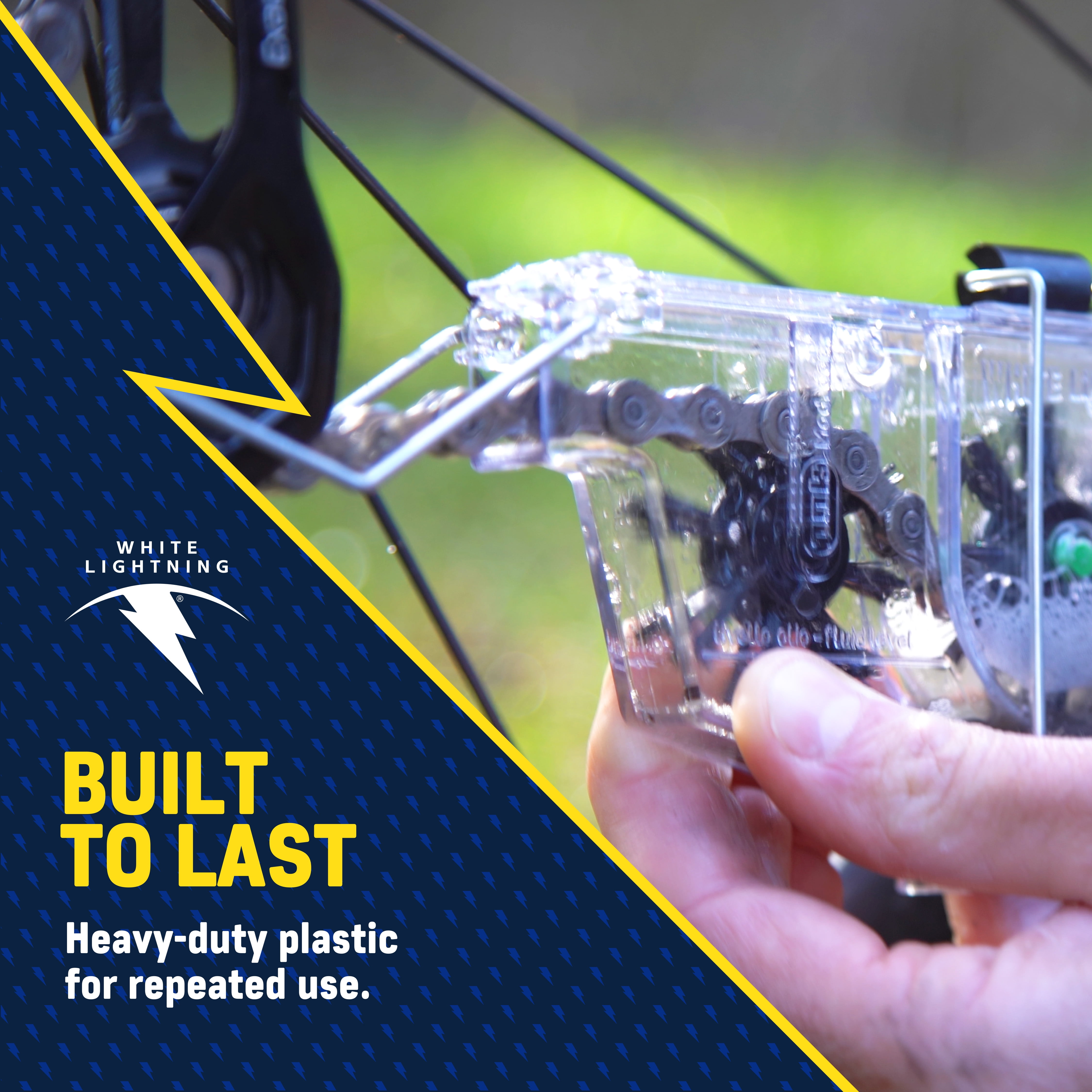 White Lightning® Fast & Easy Bicycle Chain Cleaner Kit™, 2oz Clean Streak Degreaser Concentrate
