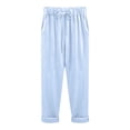 thumbnail image 4 of Pants for Women Juniors Beach Medium Yoga Pant Lightweight Beach Sports Pants Women Sweet Waist Cropped Trousers Apparel Size Long Yoga Pant Fashion for Interview Clothes Light Blue M, 4 of 4