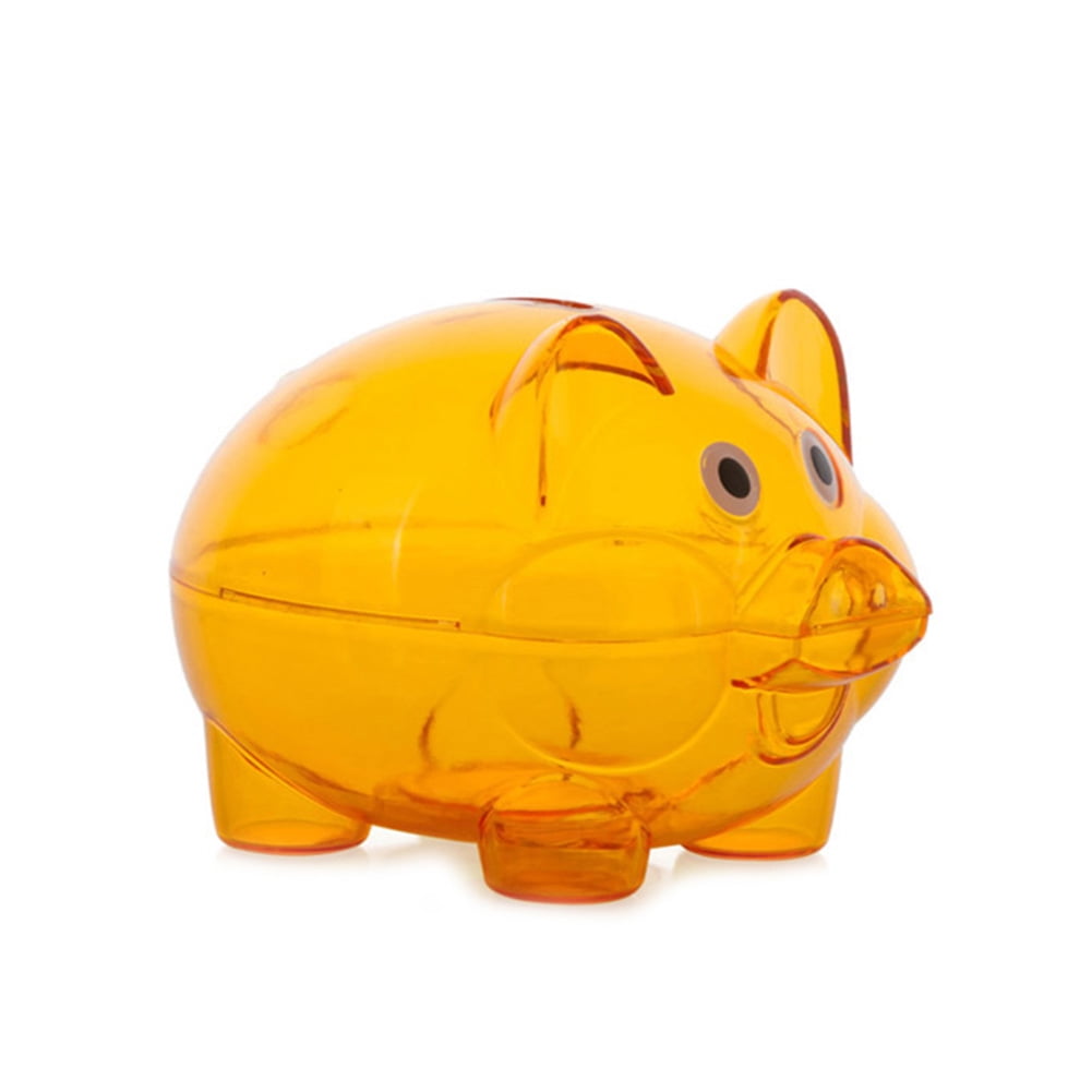 Transparent Plastic Coins Savings Box Piggy Shape Money Box Piggy Bank for Coins Cash New