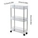 thumbnail image 3 of Clear Acrylic Rolling Storage Carts 3 Tier Slim Narrow Multi Function Trolley With Wheels Space Saving Gaps Organizer For Bathroom Kitchen Laundry Small Spaces, 3 of 6