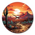 thumbnail image 2 of Designart "Wilderness Heat Nature s Blaze" Landscapes Oversized Wall Clock, 2 of 6