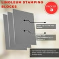 thumbnail image 2 of Pixiss Printmaking Supplies - Linoleum Blocks for Printmaking 3 Pack 8"x10"x1/8" and Linocut Tools - Rubber Roller and Linocut Carving Tool for Block Printing Kit - Linoleum Stamp Making Kit, 2 of 6