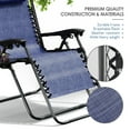thumbnail image 4 of LammaLoe Zero Gravity Chair Set of 2, Outdoor Lounge Chairs with Cup Holder, Blue, 4 of 7