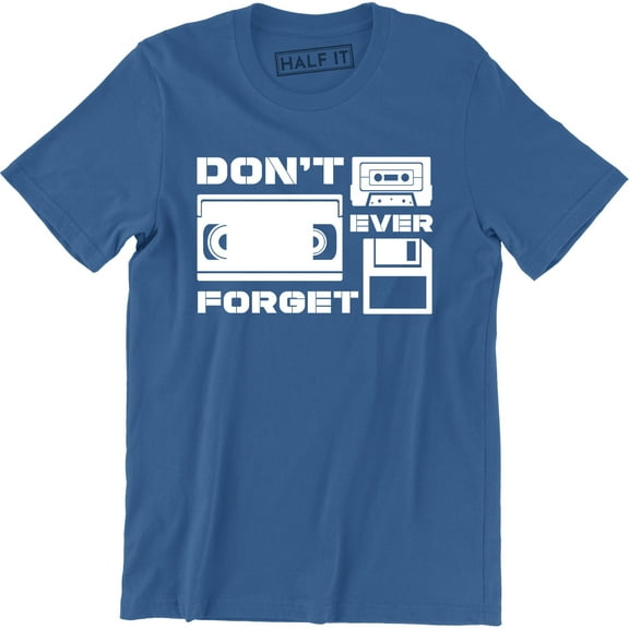 Don't Ever Forget - Retro Cassette Floppy Disc Video M Denim Men's T-Shirt
