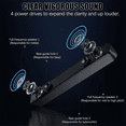 thumbnail image 2 of Altavoces Bluetooth para computadora con control de volumen y entrada auxiliar de 3,5 mm, barra de sonido portátil para PC y portátil., 2 of 7