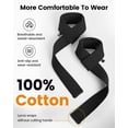 thumbnail image 3 of Atercel Pro Gym Reaper Lifting Straps, Black, 2.5mm Thick & Reinforced Stitching for Deadlifts & Pull-Ups, 3 of 8