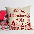 thumbnail image 5 of Happy Valentines Day Love Hearts Decorative Throw Pillow Cover 18x18 Set of 4, Red White Arrow Holiday Porch Patio Outdoor Pillowcase, Quote Be Mine Lover Gifts Cushion Case Home Decor, 5 of 6