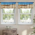 thumbnail image 2 of LALILO Kitchen Curtain Valance Wide Road Moon Valley Desert Rod Pocket Window Curtain 52"x 18" Set of 2, 2 of 5