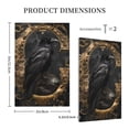 thumbnail image 3 of Daiia Gothic Raven Portrait Pattern Decorator Wall Plate Child Safe Outlet Cover, Switch and Outlet Covers,Size 1-Gang 5.0" x3.0" , Polycarbonate Thermoplastic-Style V, 3 of 6