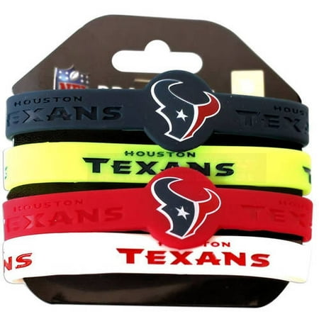 NFL Houston Texans Silicone Rubber Bracelet Set