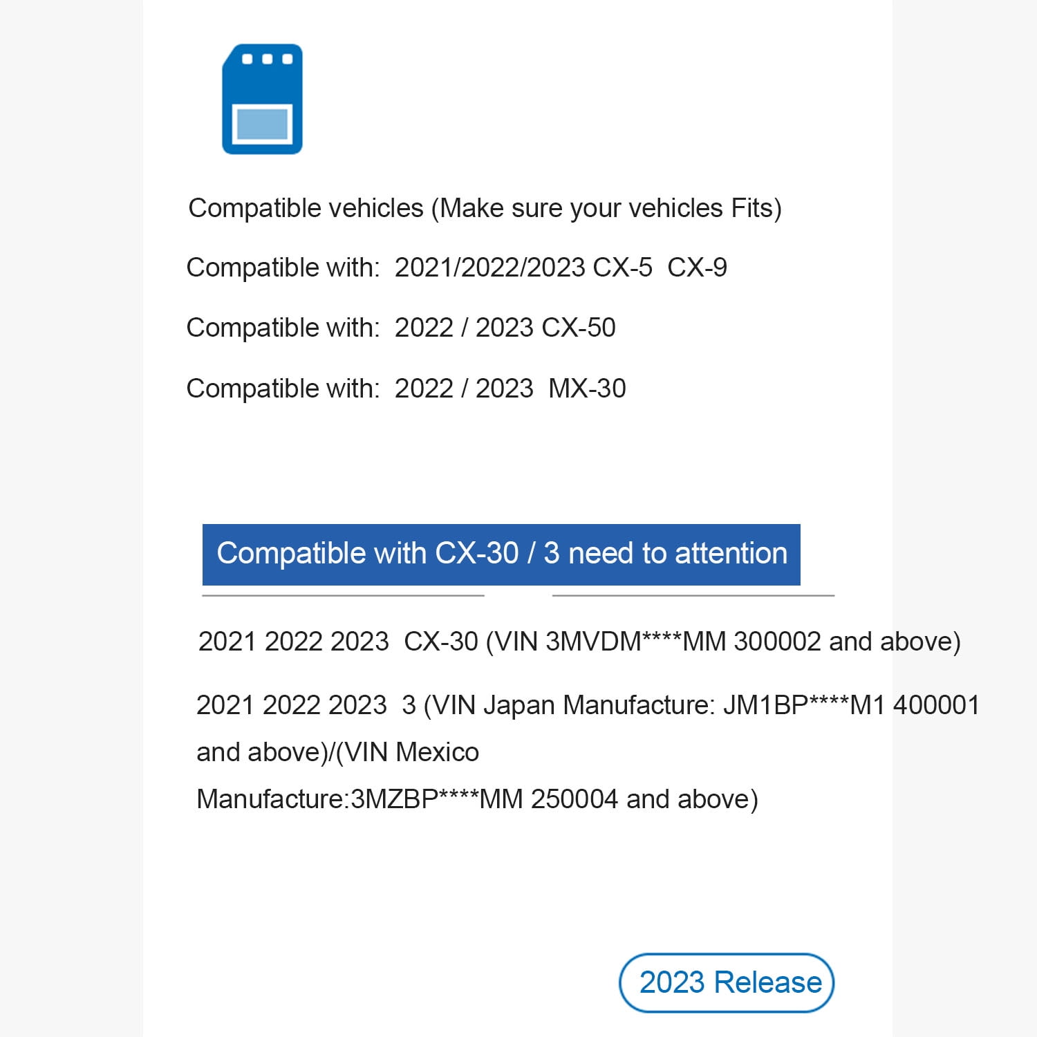 2024 Latest Navigation SD Card Compatible with 2021-2023 / CX-50 MX-30,2022-2024/ CX 50,2021-2023/3