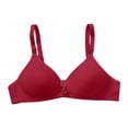 thumbnail image 1 of WZXFASHION Women Thin Everyday Sports Bra Comfortable Solid Lifting Bras Breathable Anti Saggy Medium Support Lingerie Bra Wine Red S, 1 of 7