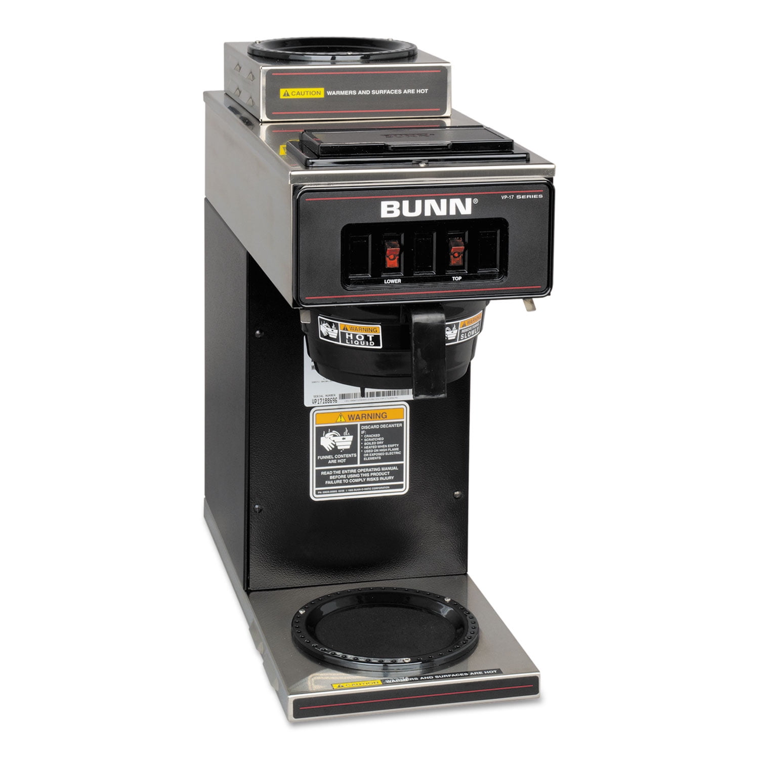 Bunnomatic Vp172 Compact Two Burner Pourover Coffee Brewer, Stainless Steel, Black Walmart