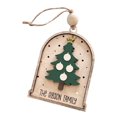 thumbnail image 1 of Colgante navideño de madera Gardenne, adorno para árbol genealógico, colgante navideño de madera con borde liso, adorno colgante para árbol de Navidad., 1 of 7