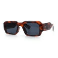 thumbnail image 5 of Mod Thick Plastic Minimal Plastic Retro Fashion Sunglasses Tortoise - Black, 5 of 7