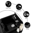 thumbnail image 5 of Artist Hand Black Backwash Sink Station Cabinet Spa Salon Equipment with Shampoo Bowl, Storage, 5 of 9