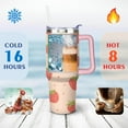 thumbnail image 4 of 40 OZ Tumbler with Handle Insulated Coffee Mug Strawberry Stainless Steel Cup for Cafe Drinks Beverage Liquid Cocktail Ideal Gift for Women Daughter Mom, 4 of 7