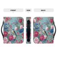 thumbnail image 4 of HELLHERO Hummingbird Flowers Pattern Book Holder Organizer Portable for Outdoor Study Daily Work Christian Prayer Study, PU Leather Large Capacity Bible Covers, 4 of 12