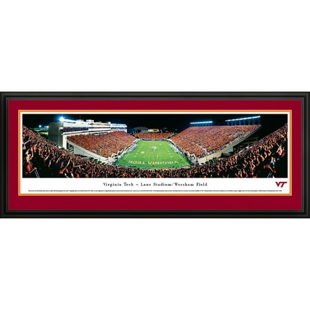 Virginia Tech Hokies Football - End Zone View at Lane Stadium / Worsham Field - Blakeway Panoramas NCAA College Print with Deluxe Frame and Double (Best Dorms At Virginia Tech)