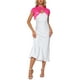 thumbnail image 2 of INSPIRE CHIC Cubre Hombros de Encaje para Mujeres con Cuello Alto y Botones, Manga Corta, Talla XS, Rosa Fucsia, 2 of 6