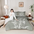 thumbnail image 4 of Homewish Chic Floral Leaves Bedding Comforter Set 2pcs for Female Men Women,Vintage Aesthetic Twin Comforter Sets Microfiber,Botanical Plants Breathable Bedding Set,Microfiber Bedroom Decor, 4 of 8
