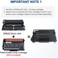 thumbnail image 2 of DR820 DR-820 DR 820 Drum Unit Compatible for Brother DR820 DR 820 Work for Brother HL-L6200DW MFC-L5850DW MFC-L5800DW MFC-L5900DW HL-L5200DW HL-L5100DN Printer (Black, 2-Pack), 2 of 8
