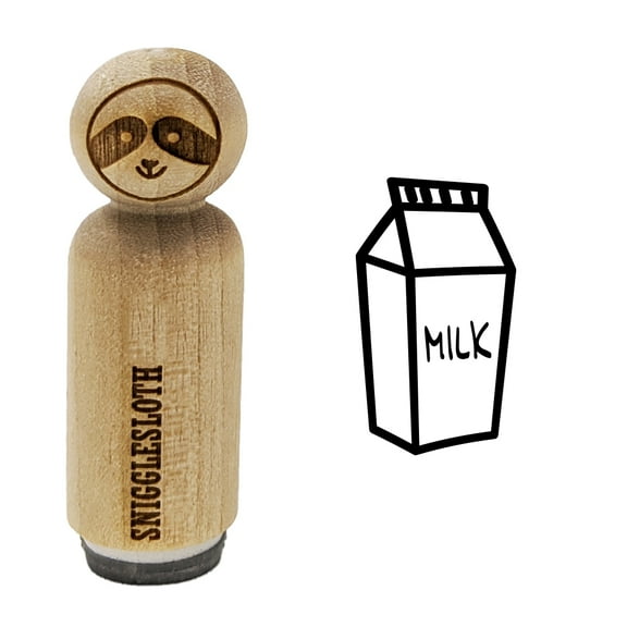 Milk Carton Rubber Stamp for Scrapbooking Crafting Stamping - Mini 1/2 Inch