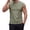Army Green, variant on Men's Casual Breathable Mesh Structured Solid Color Sleeveless Round Neck Wide Shoulder Turtleneck Shirt T Shirts for Men