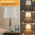 thumbnail image 6 of NATYSWAN Lamps for Bedrooms Set of 2, Brushed Nickel Bedside Lamps with USB Ports, 3 Way Dimmable Nightstand Lamps , Touch Table Lamp for Living Room Bedroom Office, Bulbs Included, 6 of 10