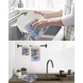 thumbnail image 6 of Purple Lavender Kitchen Dish Towels for Drying Dishes Set of 3, Spring Flower Pastoral Bike Rustic Waffle Weave Microfiber Terry Hand Tea Bathroom Towels Quick Dry & Absorbent Towel 12x12, 6 of 7