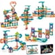 thumbnail image 1 of Bloques de construcción de pista de bolas de luz magnética de ventana colorida, láminas magnéticas tridimensionales intercambiables, bloques de construcción de empalme para niños, juguetes, 1 of 1