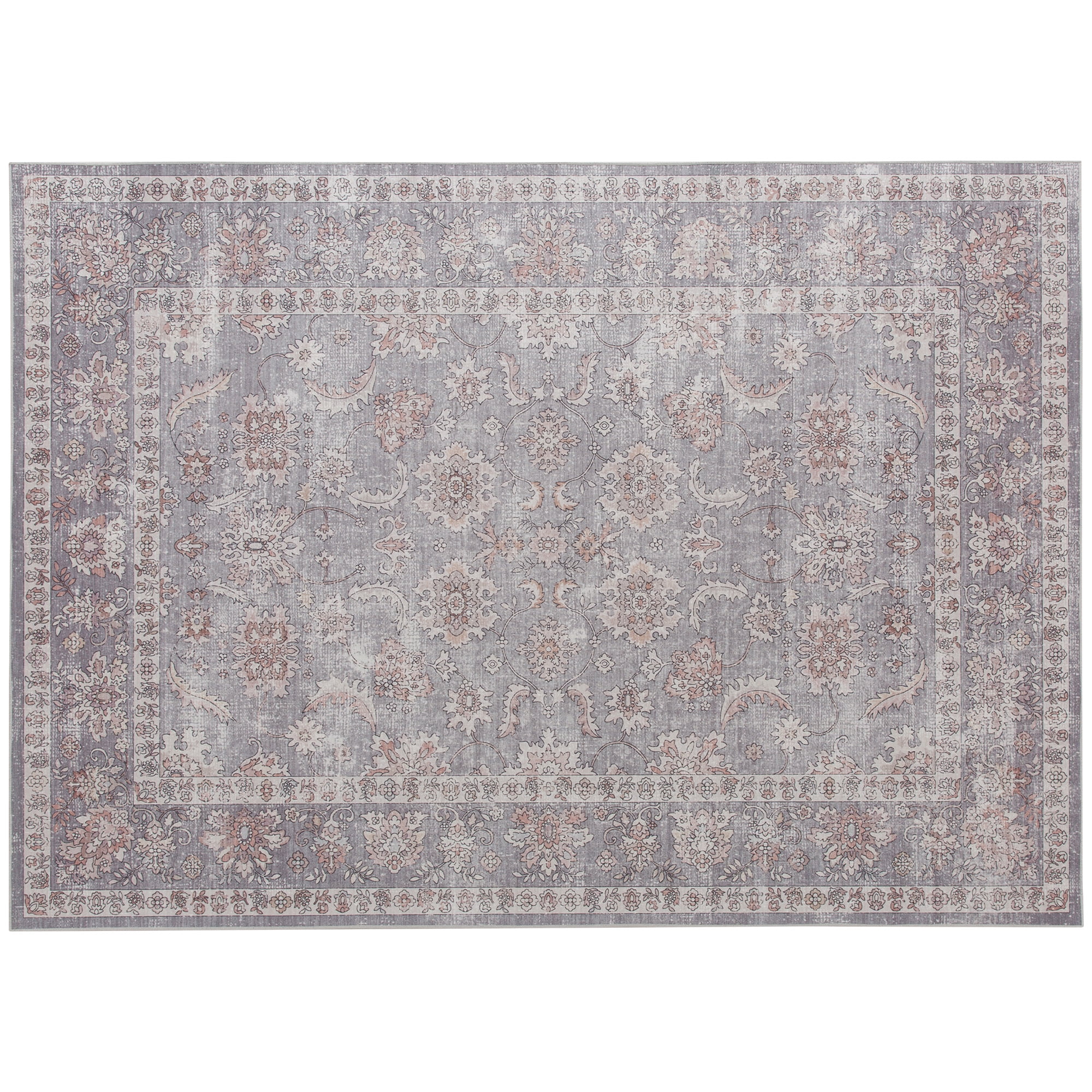 Area Rug 83.9"x59.8" Chenille Soft Non-Slip TPR Backing Machine Washable Rug for Living Room Bedroom