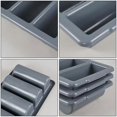 thumbnail image 2 of 6 Packs 4 Compartment Cutlery Bin Tray, Commercial Flatware Organizer Tray for Kitchen, Grey$$Home Decor, Kitchen, & Other, 2 of 7