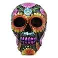 thumbnail image 3 of Ebros Black Day of The Dead Floral Blooms Sugar Skull Figurine Skulls 6" Long, 3 of 6