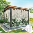 thumbnail image 6 of Outdoor Curtains for Patio Waterproof, Palm Leaves Tropical Outdoor Privacy Panels Grommet, Green Botanical Summer Linen Blackout Outside Curtains for Porch/Cabana/Pergola/Gazebo 54"x108", 2 Panels, 6 of 8
