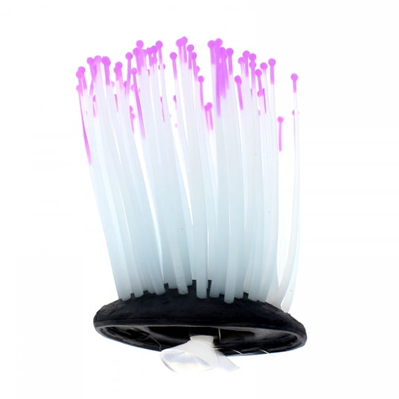 ACDANC Artificial Luminous Sea Anemone, Simulation Silicone Coral Plants Ornament Glowing Sea Anemone with Suction Cup for Aquarium Fish Tank Decoration