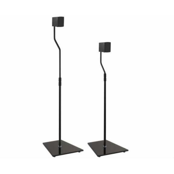 Glass Speaker Floor Stands- Black